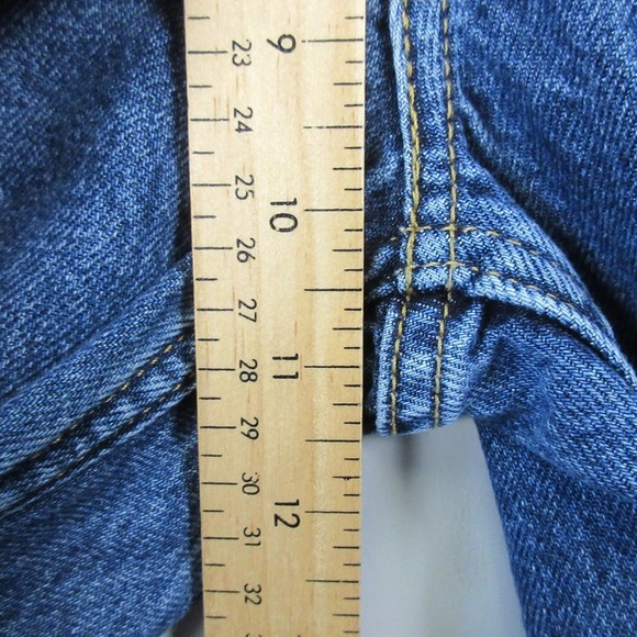 Levis Premium 80s Mom Jeans Womens 24 Blue Denim High Rise Distressed 492 - Picture 2 of 15